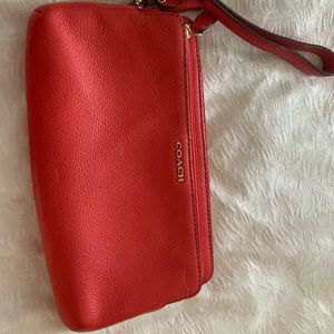 Coach Poppy Wristlet leather